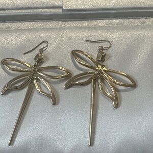 Gold Dragonfly Earrings